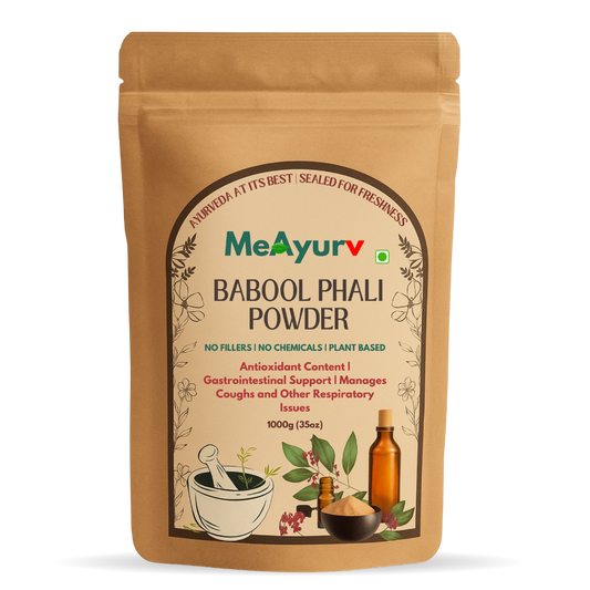 MeAyurv Babool Phali Powder | Acacia Arabica Pods Powder | Ayurvedic Gum & Dental Care, Oral Health & Antibacterial Support | 100% Natural & Chemical-Free