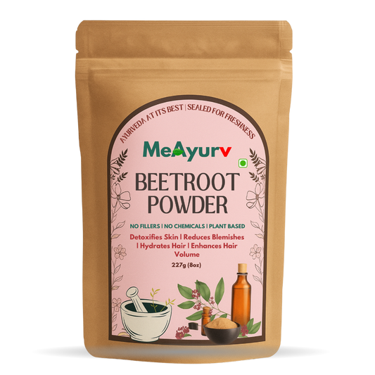 MeAyurv Organic Beetroot Powder | Natural Nitrate-Rich Superfood | Supports Stamina, Detox, Heart Health & Skin Glow | Vegan, Non-GMO | Plant-Based Nutrition