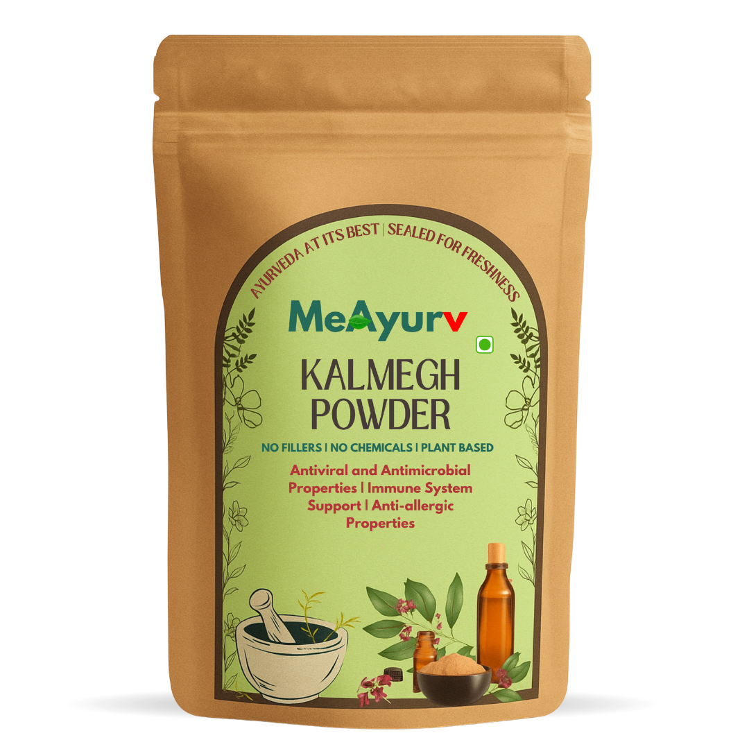MeAyurv Organic Kalmegh Powder – Pure Andrographis Paniculata | Ayurvedic Herbal Supplement for Liver Health, Immunity & Detox | Natural, Vegan, Chemical Free | MeAyurv