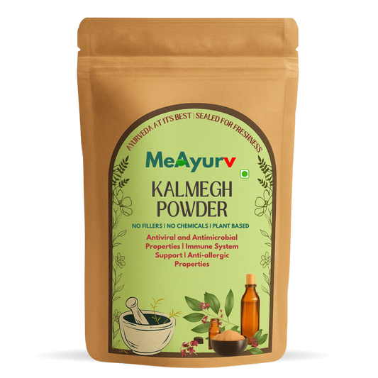 MeAyurv Organic Kalmegh Powder – Pure Andrographis Paniculata | Ayurvedic Herbal Supplement for Liver Health, Immunity & Detox | Natural, Vegan, Chemical Free