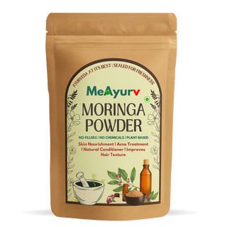MeAyurv Organic Moringa Powder Superfood for Immunity & Energy | Drumstick Leaves Powder for Skin & Hair Health | Moringa Oleifera Leaf Powder Rich in Vitamins, Minerals & Antioxidants