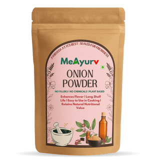 MeAyurv Organic Onion Powder – Pure Onion Powder | Ayurvedic Culinary Seasoning for Flavor, Aroma & Convenience | Natural, Vegan, Chemical Free