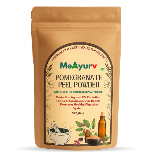 MeAyurv Organic Pomegranate Peel Powder – Pure Anar Powder | Ayurvedic Herbal Supplement for Antioxidant Support, Skin Glow & Immunity | Natural, Vegan, Chemical Free