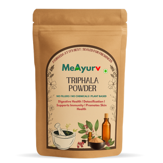 MeAyurv Organic Triphala Powder – Pure Triphala Blend | Ayurvedic Herbal Supplement for Digestion, Detox & Wellness | Natural, Vegan, Chemical Free