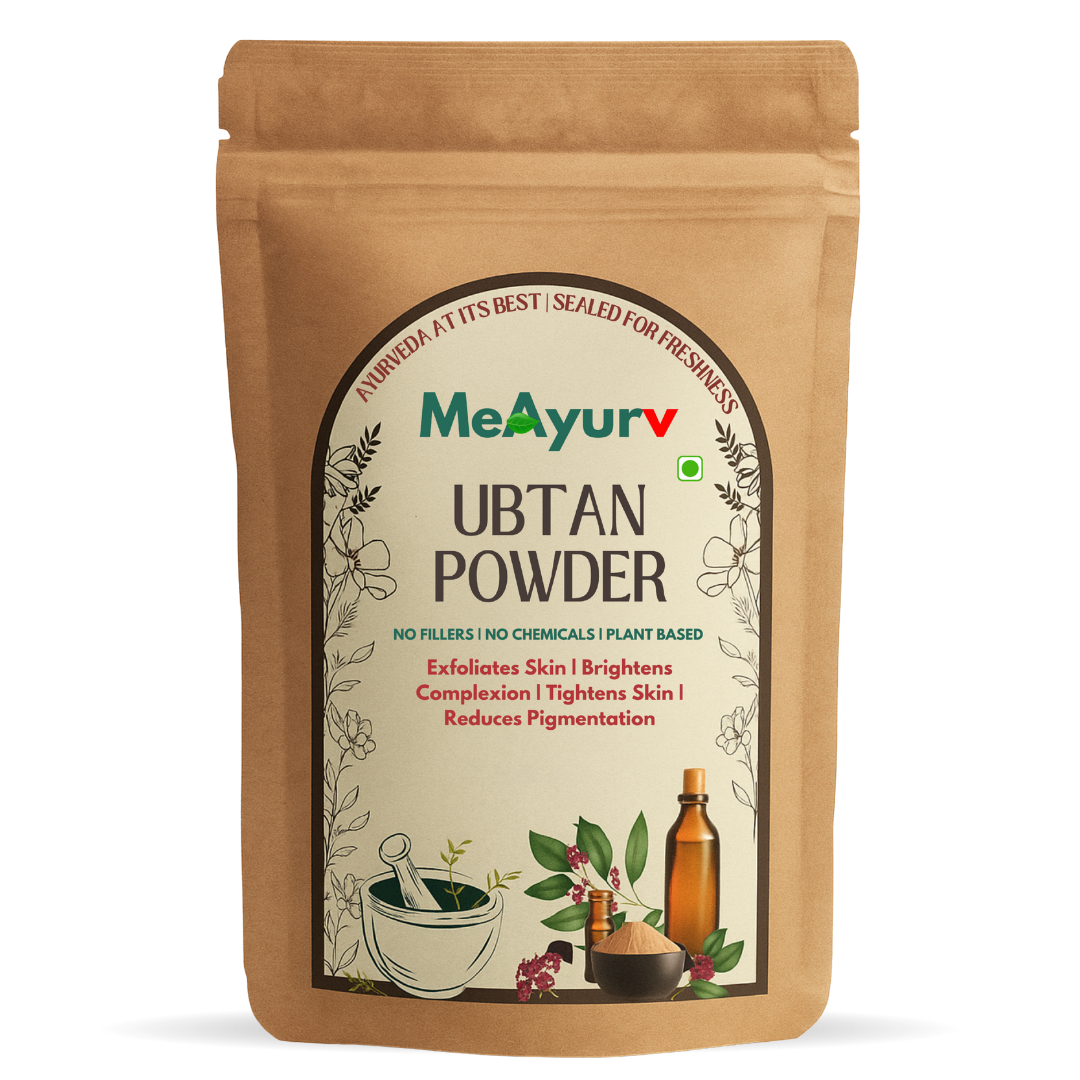 MeAyurv Organic Herbal Ubtan Powder – Pure Herbal Ubtan Blend | Ayurvedic Skin Care for Brightening, Glow & Cleansing | Natural, Vegan, Chemical Free