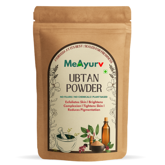 MeAyurv Organic Herbal Ubtan Powder – Pure Herbal Ubtan Blend | Ayurvedic Skin Care for Brightening, Glow & Cleansing | Natural, Vegan, Chemical Free