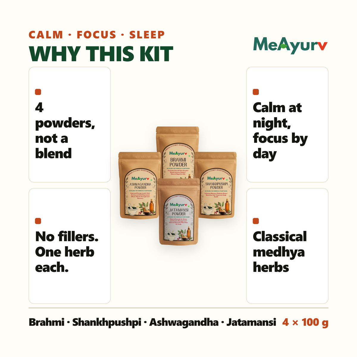 Calm, Focus & Sleep Combo