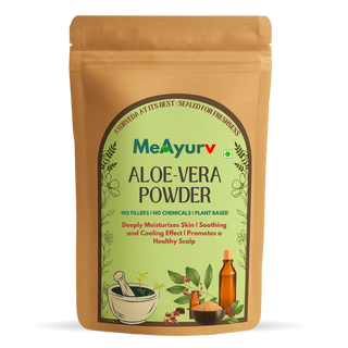 MeAyurv Organic Aloe Vera Leaves Powder | Herbal Supplement for Skin Care, Hair Growth & Hydration | Pure, Vegan, Chemical Free & Non-GMO