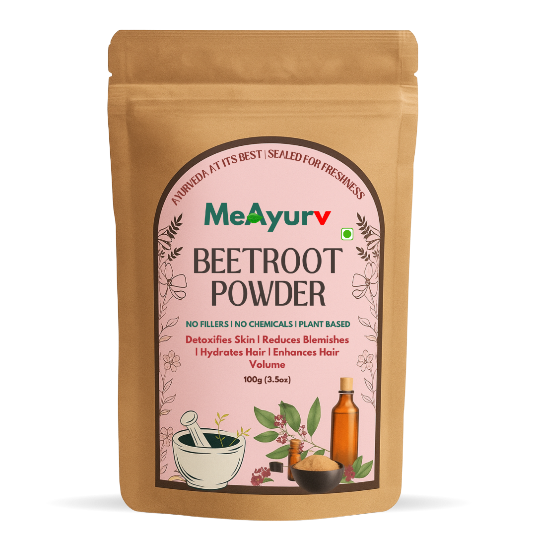 MeAyurv Organic Beetroot Powder | Natural Nitrate-Rich Superfood | Supports Stamina, Detox, Heart Health & Skin Glow | Vegan, Non-GMO | Plant-Based Nutrition
