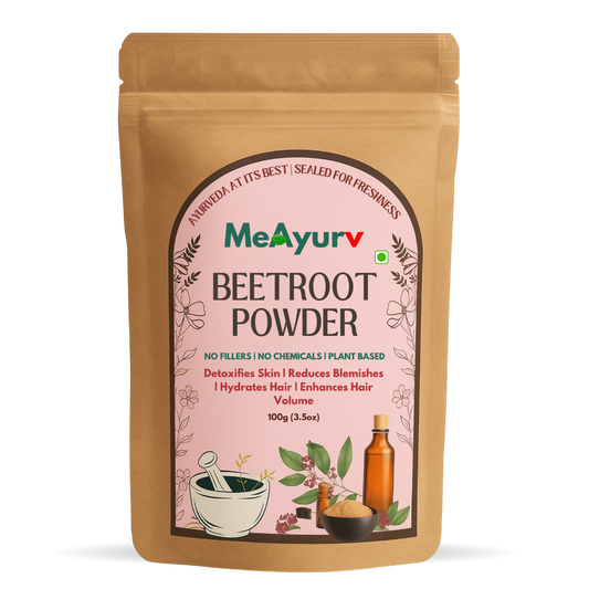 MeAyurv Organic Beetroot Powder | Natural Nitrate-Rich Superfood | Supports Stamina, Detox, Heart Health & Skin Glow | Vegan, Non-GMO | Plant-Based Nutrition