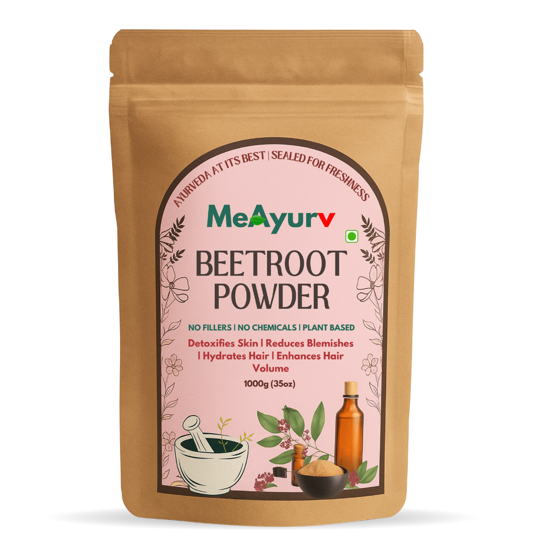 MeAyurv Organic Beetroot Powder | Natural Nitrate-Rich Superfood | Supports Stamina, Detox, Heart Health & Skin Glow | Vegan, Non-GMO | Plant-Based Nutrition