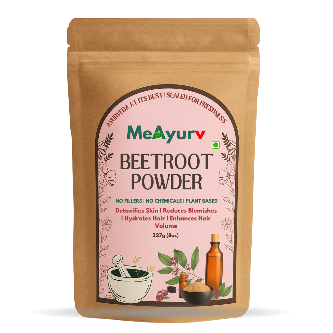 MeAyurv Organic Beetroot Powder | Natural Nitrate-Rich Superfood | Supports Stamina, Detox, Heart Health & Skin Glow | Vegan, Non-GMO | Plant-Based Nutrition