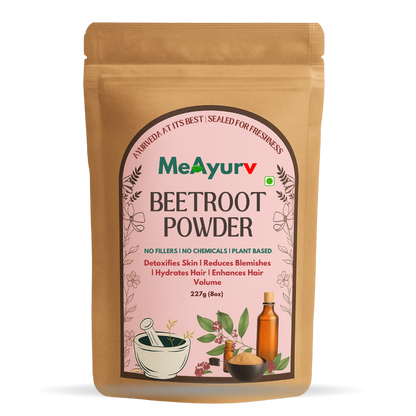 MeAyurv Organic Beetroot Powder | Natural Nitrate-Rich Superfood | Supports Stamina, Detox, Heart Health & Skin Glow | Vegan, Non-GMO | Plant-Based Nutrition