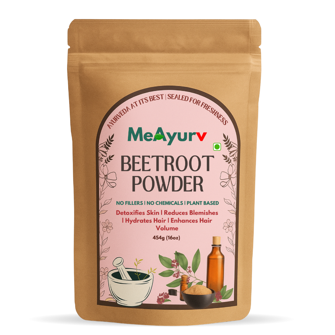 MeAyurv Organic Beetroot Powder | Natural Nitrate-Rich Superfood | Supports Stamina, Detox, Heart Health & Skin Glow | Vegan, Non-GMO | Plant-Based Nutrition