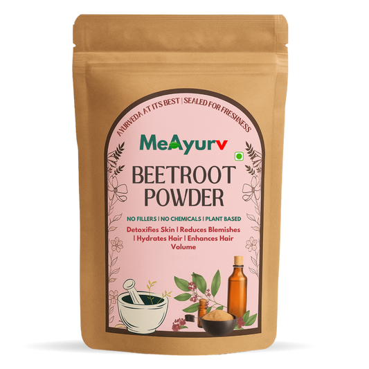 MeAyurv Organic Beetroot Powder | Natural Nitrate-Rich Superfood | Supports Stamina, Detox, Heart Health & Skin Glow | Vegan, Non-GMO | Plant-Based Nutrition