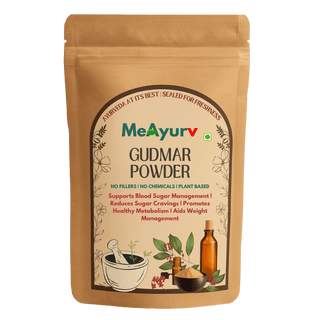MeAyurv Gudmar Powder (Gymnema Sylvestre/Gurmar) | 100% Organic Leaf Powder for Herbal Tea & Wellness – Madhunashini (Sugar Destroyer) Herb, Natural Supplement