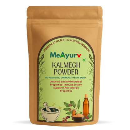 MeAyurv Organic Kalmegh Powder – Pure Andrographis Paniculata | Ayurvedic Herbal Supplement for Liver Health, Immunity & Detox | Natural, Vegan, Chemical Free