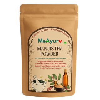MeAyurv Manjistha Powder Face Pack for Pigmentation, Acne & Dark Spots | Ayurvedic Blood Purifier for Glowing Skin