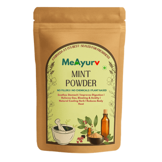 MeAyurv Pudina Powder (Dried Mint) | For Raita, Chutney & Digestion | Cooling Ayurvedic Herb