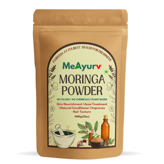 MeAyurv Organic Moringa Powder – Pure Moringa Leaf Powder | Ayurvedic Herbal Supplement for Energy, Immunity & Wellness | Natural, Vegan, Chemical Free