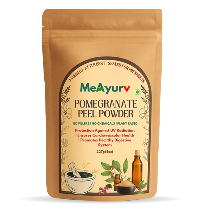 MeAyurv Organic Pomegranate Peel Powder – Pure Anar Powder | Ayurvedic Herbal Supplement for Antioxidant Support, Skin Glow & Immunity | Natural, Vegan, Chemical Free