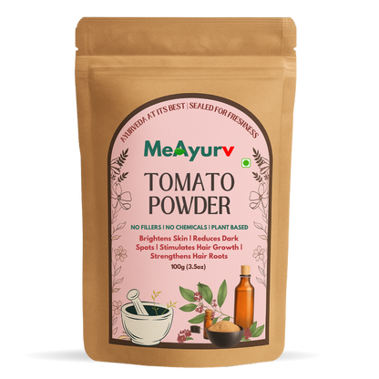 MeAyurv Organic Tomato Powder – Pure Tomato Powder | Ayurvedic Culinary & Skin Use for Lycopene, Glow & Natural Flavor | Natural, Vegan, Chemical Free